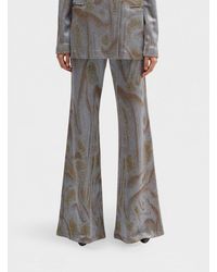 MACCAPANI - Easy Printed Flared Trousers - Lyst