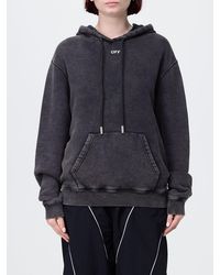 Off-White c/o Virgil Abloh - Cotton Hoodie With Arrow Logo - Lyst