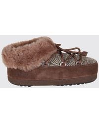 Moon Boot - Evx Chalet Suede And Chevron Knit Ankle Boots Guest - Lyst