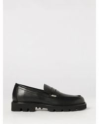 Collegium - Classic Calf Leather Loafers With Serrated Sole - Lyst