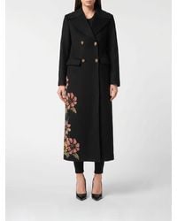 Philipp Plein - Double-Breasted Wool And Cashmere Coat With Fauna Embroidery And Rhinestones - Lyst