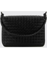Bottega Veneta - Swing Intrecciato Woven Calfskin Leather Messenger Bag - Lyst