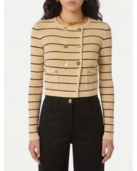 Elisabetta Franchi - Striped Viscose Cardigan - Lyst