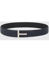 Tom Ford - T-Grain Calfskin Leather Belt - Lyst