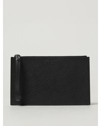 Orciani - Clutch Aus Gehämmertem Leder - Lyst