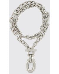 Rabanne - Xl Link Brass Necklace With Charm - Lyst
