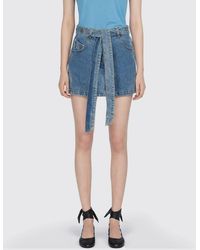 The Attico - Cotton Mini Skirt - Lyst