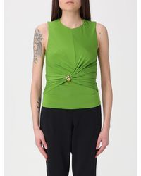 Elisabetta Franchi - Viscose Top With Metallic Ring - Lyst