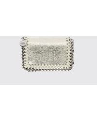 Stella McCartney - Falabella Laminated Crackled Faux Suede Wallet - Lyst