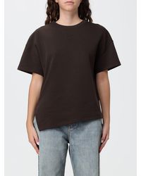 Loewe - Asymmetrical Hem Cotton Crew-Neck T-Shirt With Short Sleeves - Lyst
