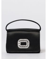 Roger Vivier - Pilgrim Satin Bag With Jewel Buckle - Lyst