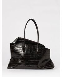The Attico - La Passeggiata Medium Croc-Effect Leather Bag - Lyst