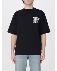 Off-White c/o Virgil Abloh - Relaxed Fit Cotton T-Shirt With Front Logo And Contrast Arrow Print - Lyst