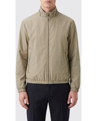 Canali - Polyester Bomber Jacket With A High Neck And Elasticated Cuffs - Lyst
