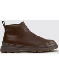 Camper - Bottines À Lacets Brutus+ En Cuir Lisse Avec Semelle En Caoutchouc - Lyst
