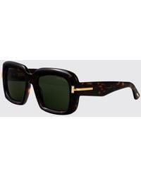 Tom Ford - Tortoiseshell Cat-Eye Acetate Sunglasses With Logo Detail - Lyst