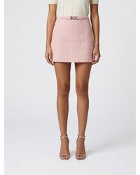 Versace - Virgin Wool Plaid Mini Skirt - Lyst