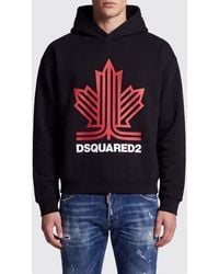 DSquared² - Relaxed-Fit Cotton Hoodie With Contrast Logo - Lyst