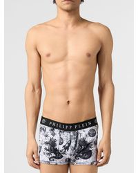 Philipp Plein - Set Of Two Stretch Cotton Boxers With Logo Waistband And Graphic Print - Lyst