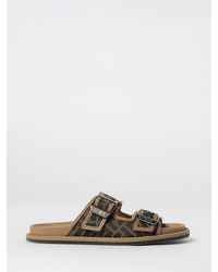 Fendi - Sandale Feel En Toile Avec Monogramme Ff Jacquard Et Cuir - Lyst