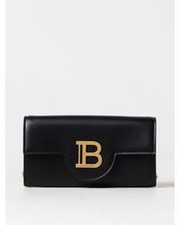 Balmain - B Buzz Wallet -Tasche in glattem Leder - Lyst