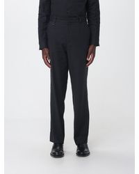 Paolo Pecora - Linen Blend Straight Trousers - Lyst
