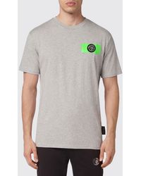 Philipp Plein - Short-Sleeved Cotton T-Shirt With Contrasting Logo - Lyst