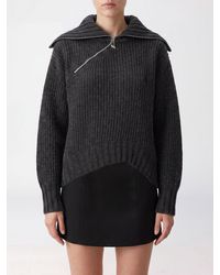 The Attico - Relaxed Fit Virgin Wool And Cashmere Half-Zip Polo Jumper - Lyst