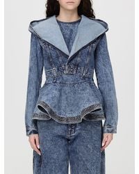 Alaïa - Denim Hooded Jacket - Lyst