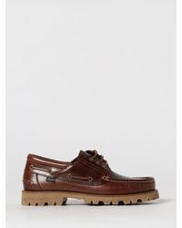 Paraboot - Briac Smooth Calfskin Boat Shoes With Serrated Sole - Lyst