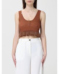 Elisabetta Franchi - Knitted Cropped Top - Lyst