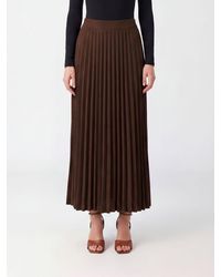 Fabiana Filippi - Pleated Wool And Silk Knit Midi Skirt - Lyst