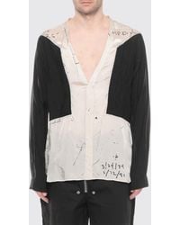 Rick Owens - Larry Fogpocket Printed Cotton Blend Shirt - Lyst