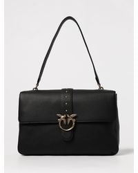 Pinko - Love One Extra Slouchy Grained Leather Bag - Lyst