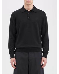 DSquared² - Long-Sleeved Wool Knitted Polo Shirt - Lyst
