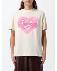 DISCLAIMER - Cotton T-Shirt With Graphic Print And Contrast Logo - Lyst