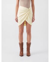 Isabel Marant - Sabrina Draped Jersey Pencil Mini Skirt With High Waist - Lyst