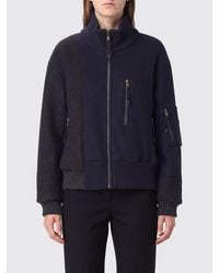 Maison Margiela - Virgin Wool Bomber Jacket With Turtleneck And Metal Zip - Lyst