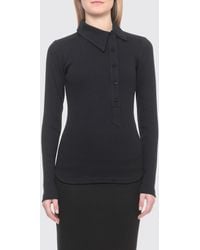 The Attico - Asymmetric Stretch Cotton Polo Shirt - Lyst
