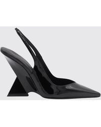 The Attico - Cheope Patent Leather Slingbacks With High Sculptural Heel - Lyst