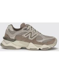 New Balance - 9060 Suede And Mesh Sneakers With A Chunky Sole - Lyst