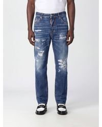 DSquared² - Vaqueros 642 De Corte Recto En Denim Desgastado Con Cinco Bolsillos - Lyst