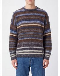 Isabel Marant - Striped Virgin Wool Blend Crewneck Sweater With Dropped Shoulders - Lyst