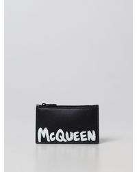 Alexander McQueen - Logo Geldbörse aus Leder - Lyst