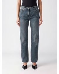 Magda Butrym - Mid-Rise Straight-Leg Cotton Denim Jeans - Lyst