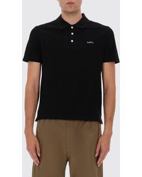 A.P.C. - Basic Cotton Polo With Logo - Lyst