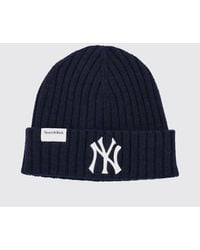 Sporty & Rich - Sporty &Amp Rich Yankees Serif Ribbed Cashmere Hat - Lyst