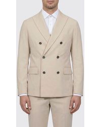 Paolo Pecora - Double-Breasted Cotton Blazer - Lyst