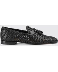 Doucal's - Woven Leather Loafers - Lyst