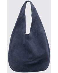 A.P.C. - Le Neige Suede Leather Shoulder Bag With Rounded Shape And Flat Handle - Lyst